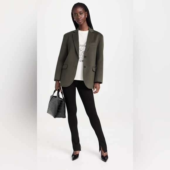 Anine Bing Quinn Cashmere Blend Blazer - Picture 10 of 10